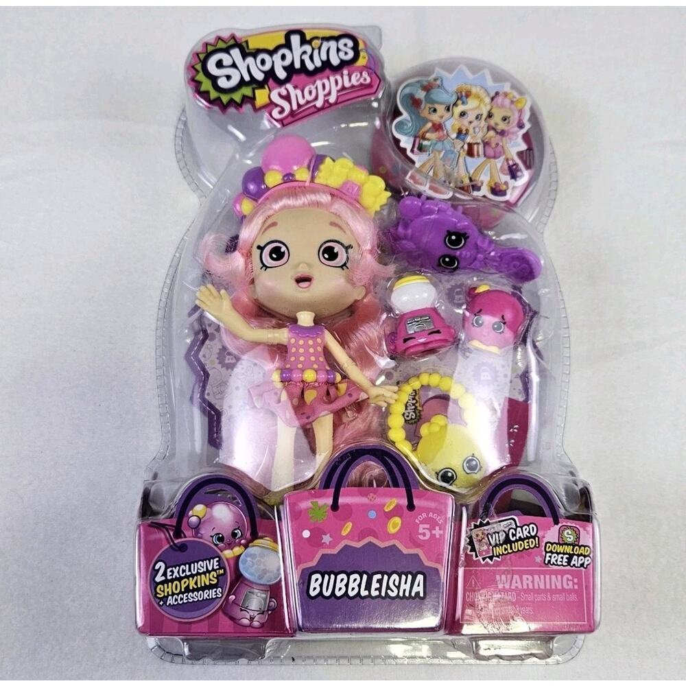 Shopkins Shoppies Bubbleisha Doll 2 Exclusive Shopkins Included Purse Birthday